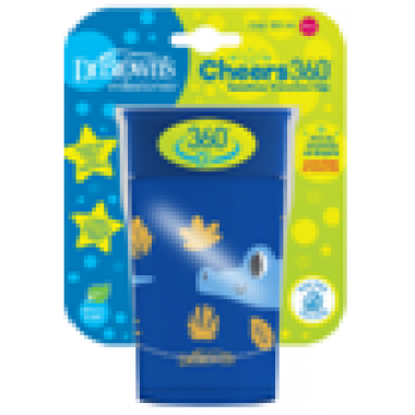 森林樂園 360 度連蓋防漏學習杯 10oz - 藍色